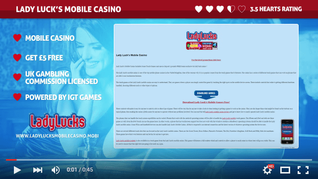 Lady Lucks Casino Video LadyLucks Mobile Casino